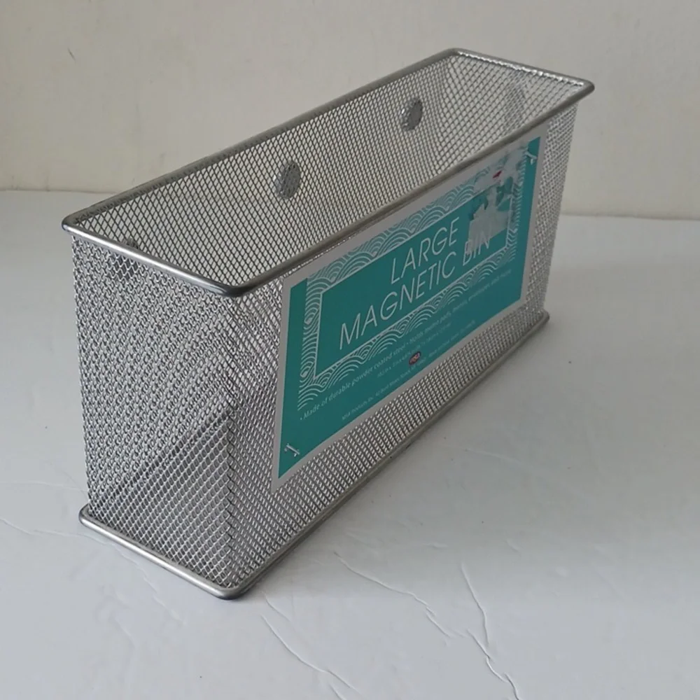 Mesh Magnetic Locker Magnetic Safe Space Storage Box Bin Silver by MSA NEW